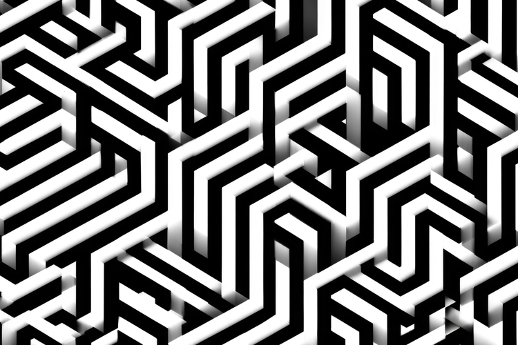 Geometric Maze Pattern