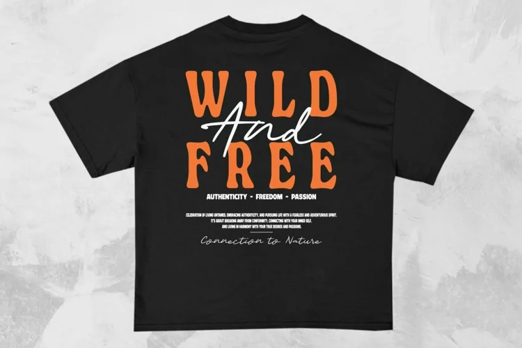 Wild and Free Streetwear Typography T-shirt Design
