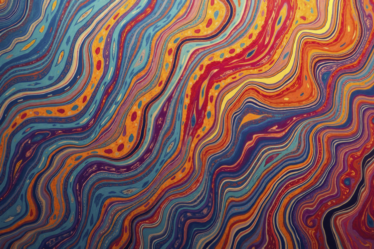 Abstract Art with Multicolored Patterns Background Wallpaper
