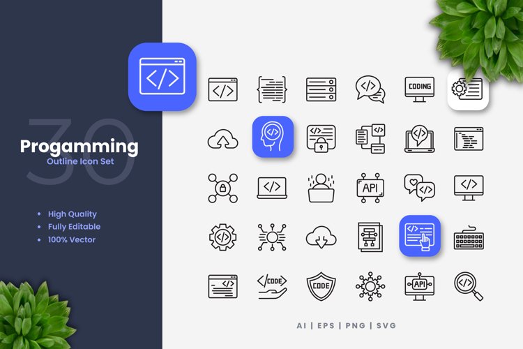 Programming Outline Icons