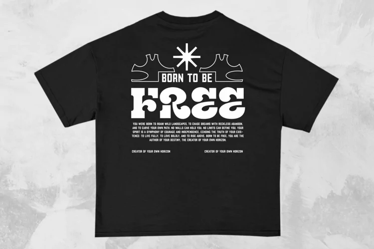 Born to be Free Streetwear Typography T-shirt Design