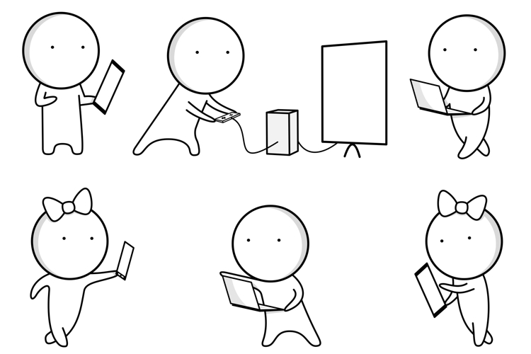 Icons about gadgets and smartphones