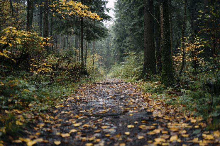 Fallen Autumn Leaves Background Wallpaper