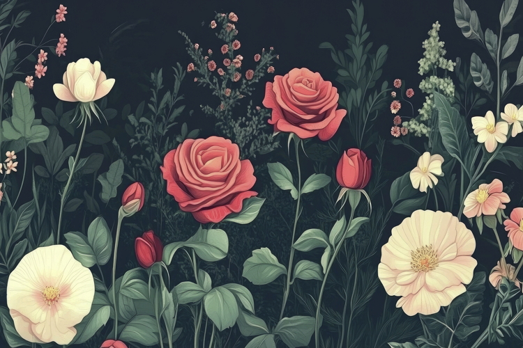 Garden Roses Background Wallpaper