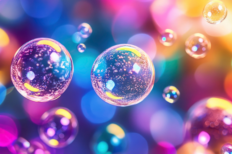 Iridescent Bubbles Background Wallpaper
