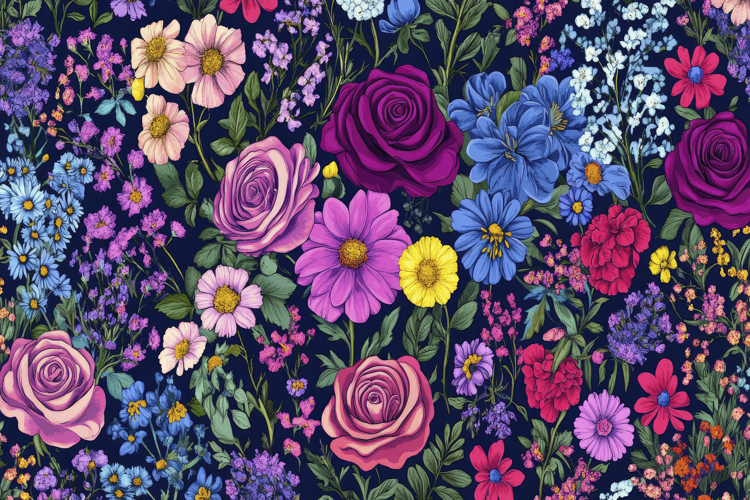 Garden Flowers Background Wallpaper