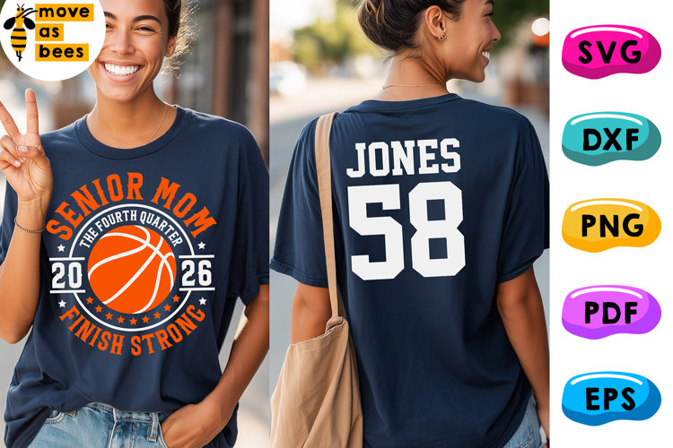 Basketball Senior Mom Svg, Png, Class Of 2026 Mom Shirt Svg