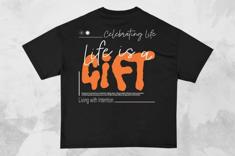 Life is a Gift Streetwear Typography T-shirt Design
