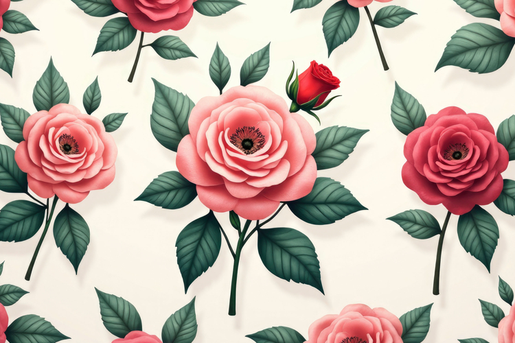 Colorful Roses Background