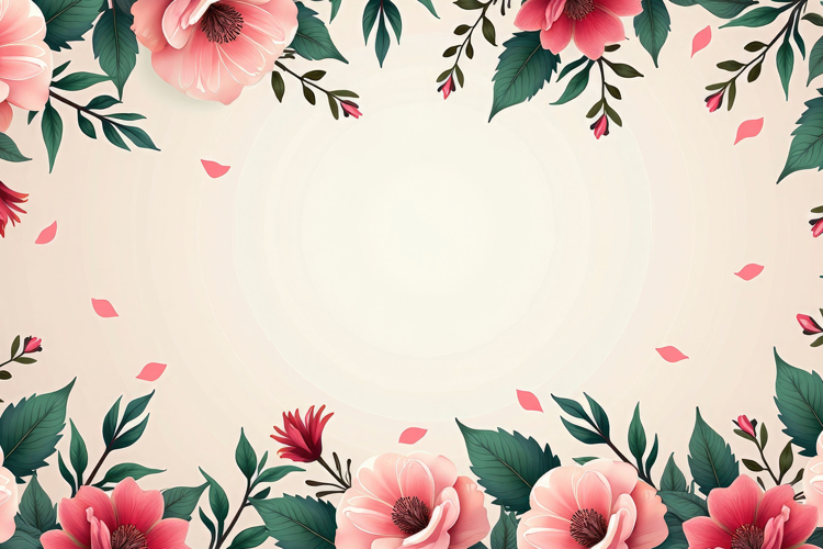Floral Border Background