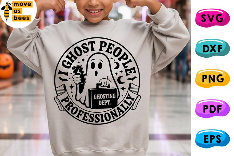 I Ghost People Professionally Svg, Png,Funny Halloween Ghost
