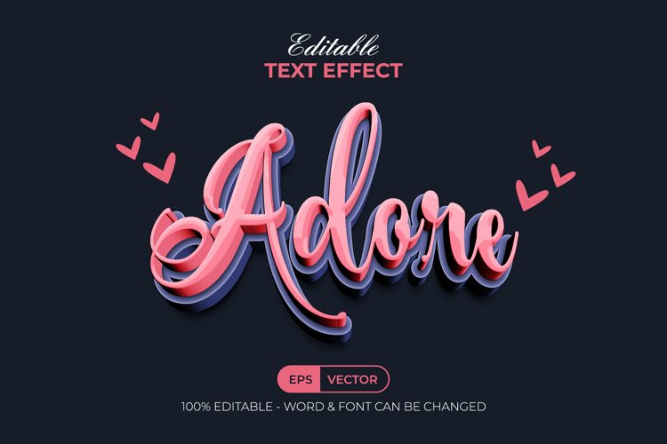 Adore Text Effect Pink Style example image 1