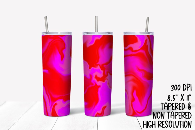 Bright Pink Psychedelic Sublimation Tumbler example image 1