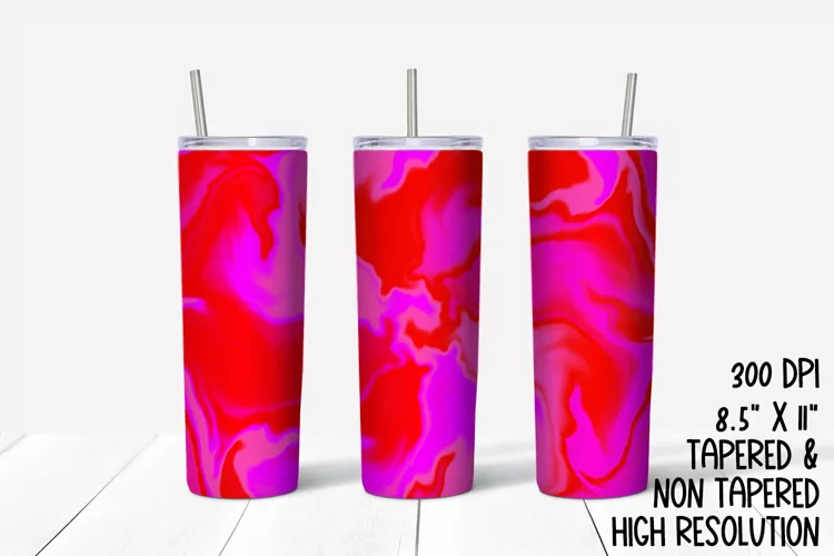 Bright Pink Psychedelic Sublimation Tumbler