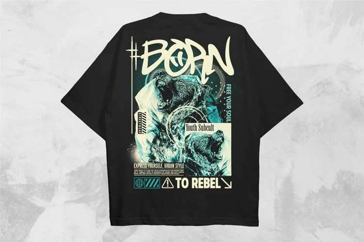 Born to Rebel Streetwear PNG T-shirt Design