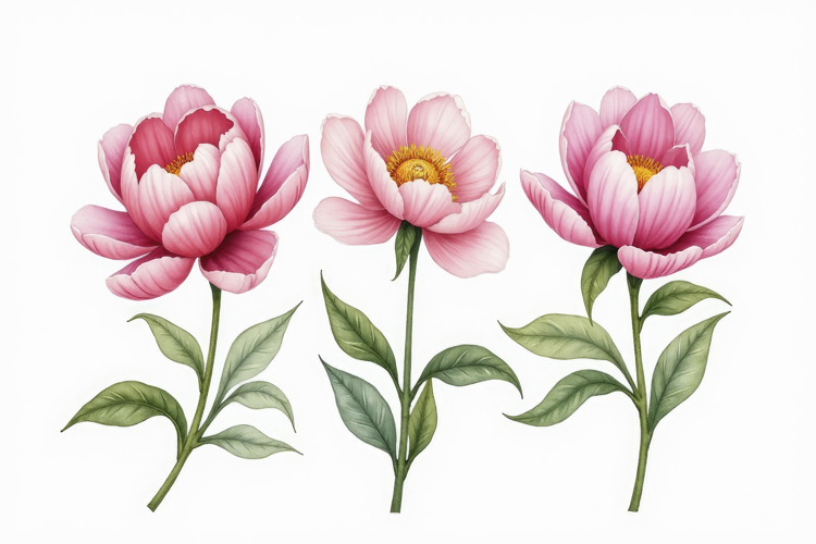 Pink Peony Flower Background example image 1
