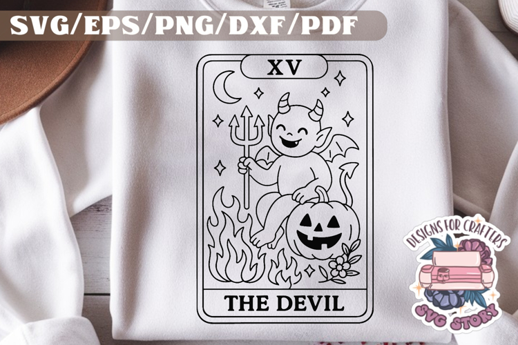 Halloween Tarot Card black and white SVG Design Quotes PNG