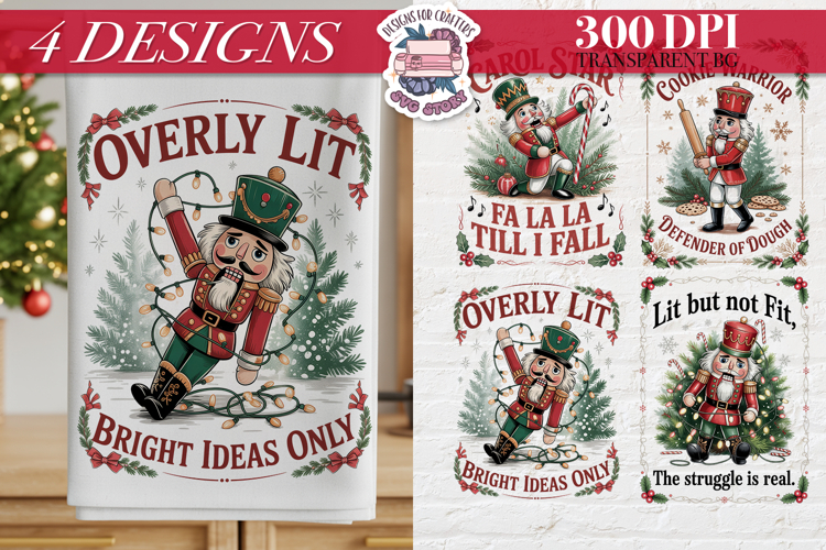 Christmas Vintage Nutcracker Clipart Sublimation 4 PNG