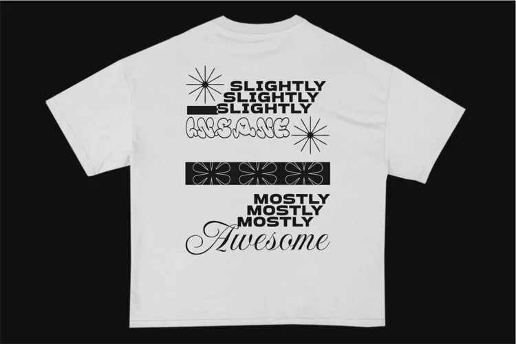 Slightly Insane Streetwear Typography T-shirt Design