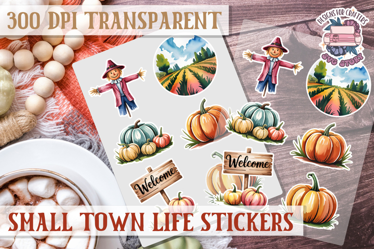 Small Town LIfe sticker Scrapbook PNG Village Garden Farm
