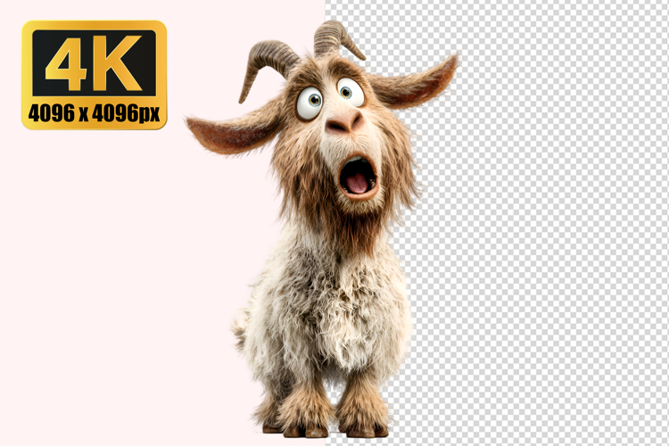 Playful Goat Transparent PNG