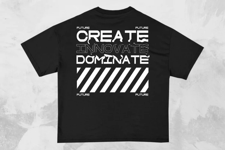 Create Innovate Dominate Streetwear Typography T-shirt
