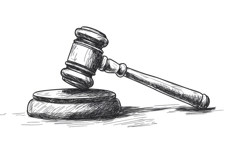 Gavel Sketch Background Wallpaper