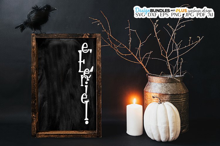 eErie! SVG | Modern Halloween Typography Art example image 1