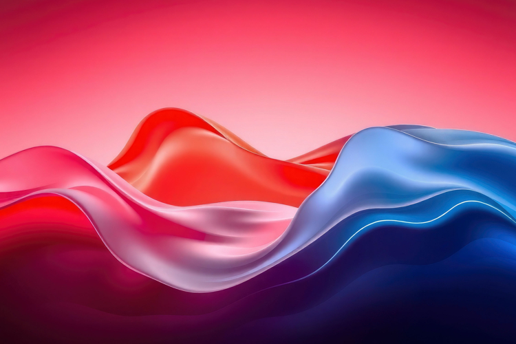 Red Blue Wavy Background
