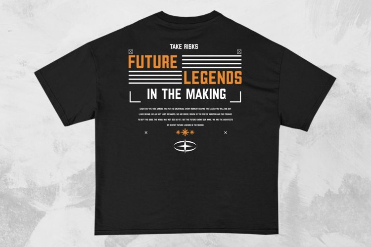 Future Legends Streetwear Typography T-shirt Design example image 1