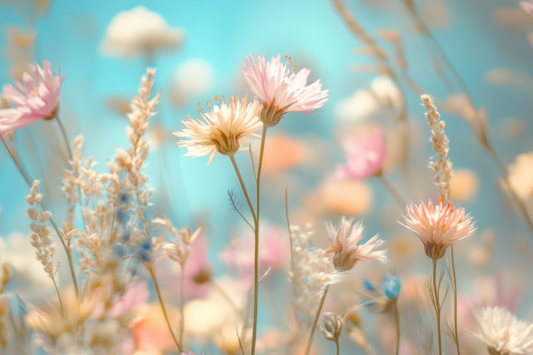 Wildflowers Background Wallpaper example image 1