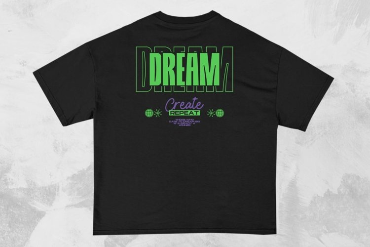 Dream Create Repeat Streetwear Typography T-shirt Design