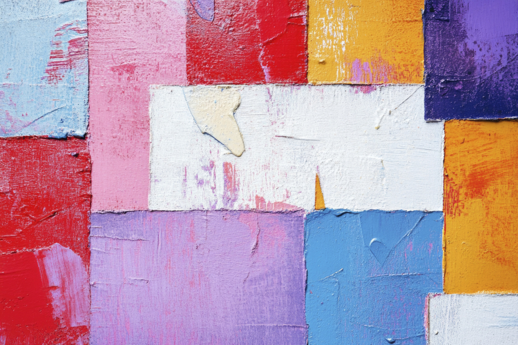 Abstract Colorful Patchwork Painting Background Wallpaper