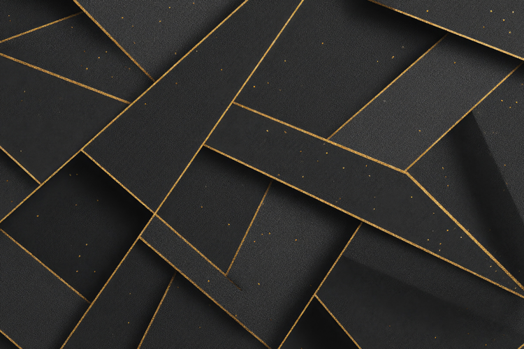 Golden Lines with Black Background Wallpaper