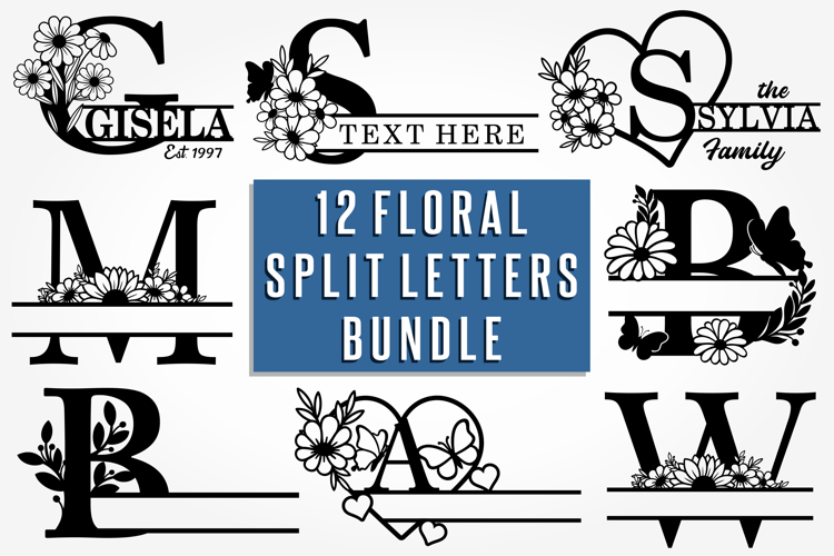 Floral Monogram Letter Svg Image 2