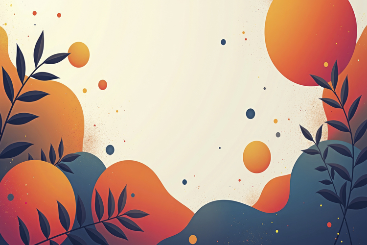 Botanical Elements Background Wallpaper