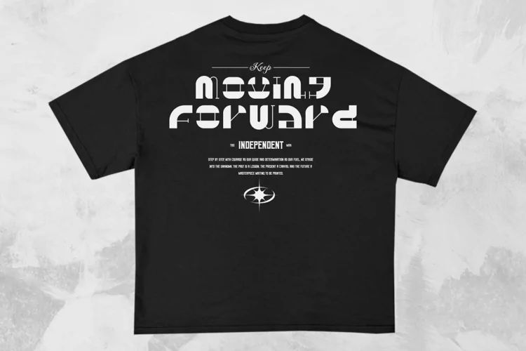 Moving Forward Streetwear Typography T-shirt Design