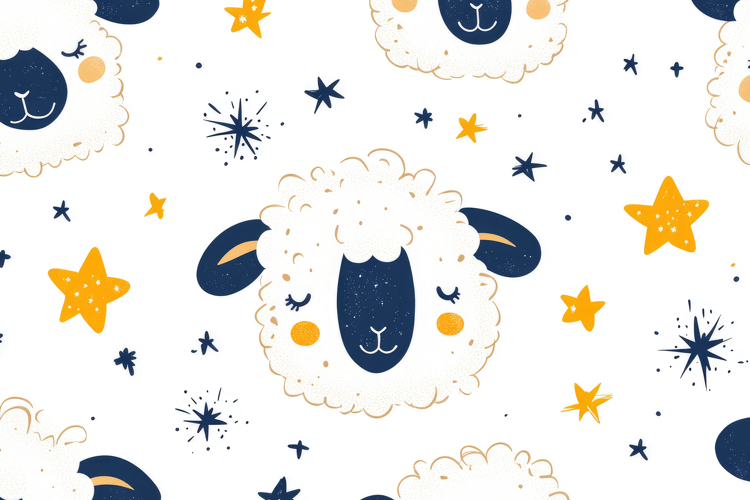 Cute Sheeps Face Background Wallpaper