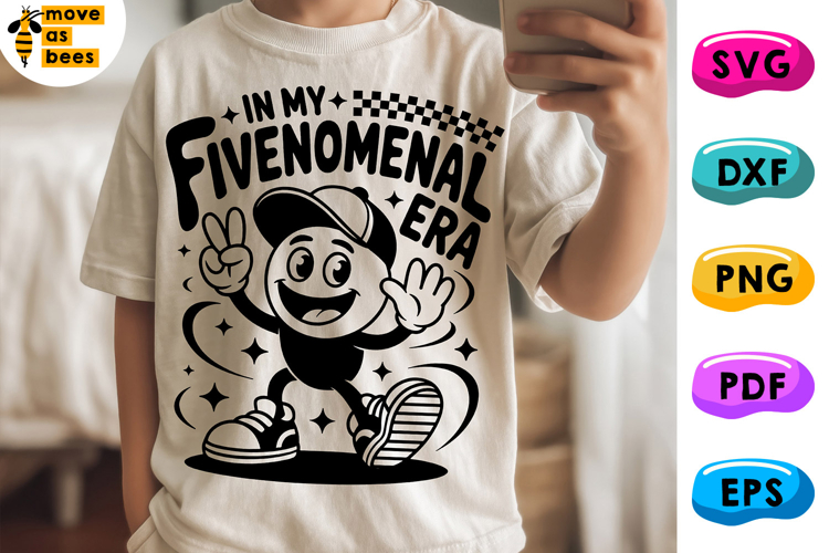 In My Fivenomenal Era Svg, Png, 5th Birthday Boy Shirt Svg