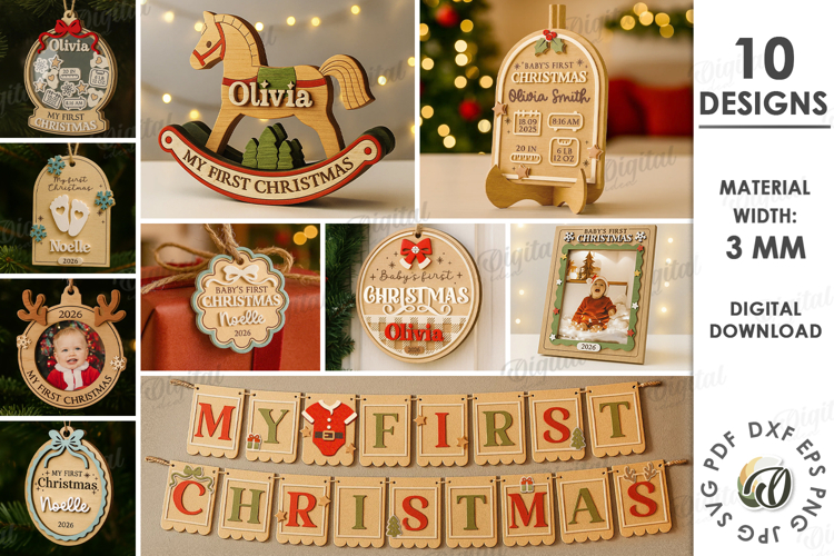 Baby's First Christmas SVGs Image 6