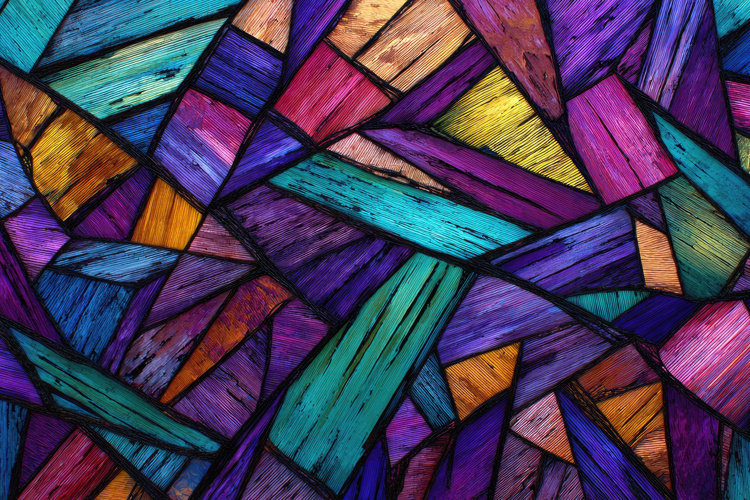 Vibrant Stained Glass Pattern Background Wallpaper