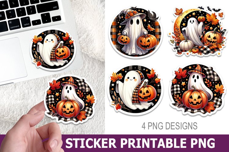Halloween Ghost Sticker Printable | High Quality 300 Dpi