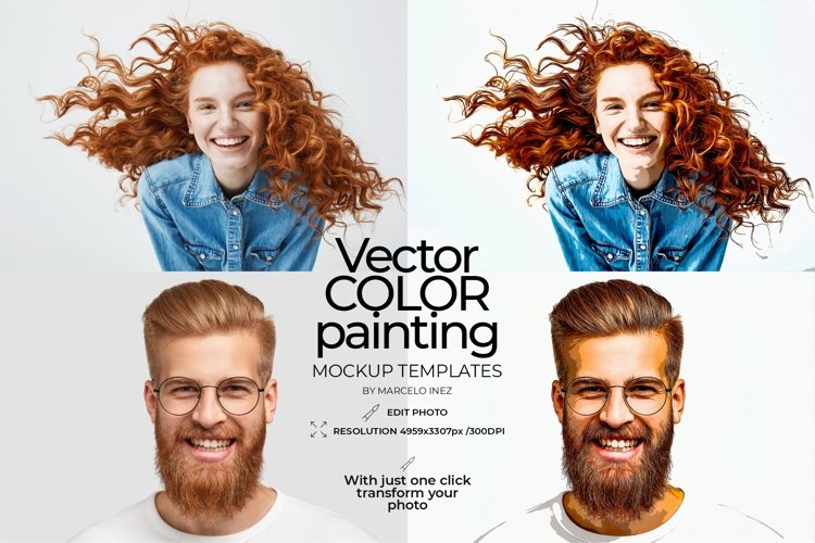 Vector COLOR painting MOCKUP example image 1