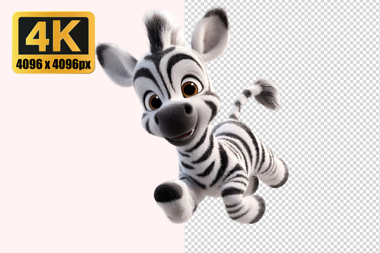 Cartoon Baby Zebra Transparent PNG