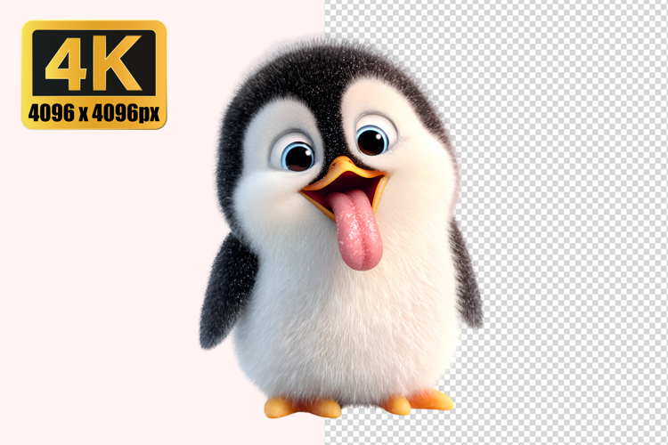 Fluffy Baby Penguin Transparent PNG