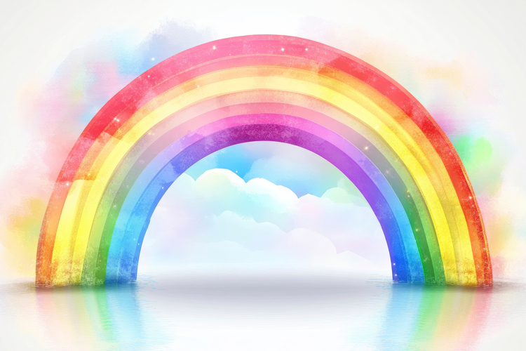 Watercolor Rainbow Clipart Image 7