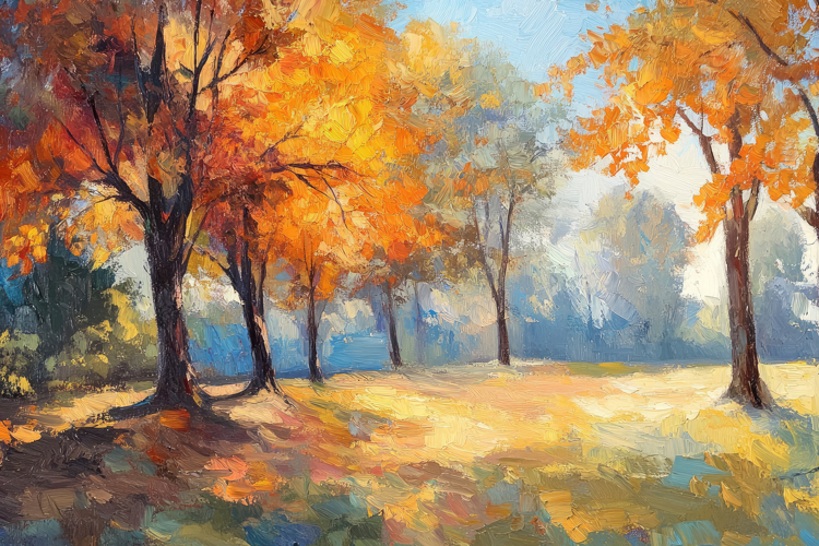 Autumn Painting Background Wallpaper example image 1