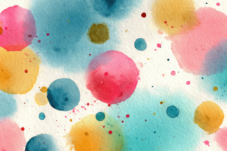 Watercolor Colorful Circular Spots