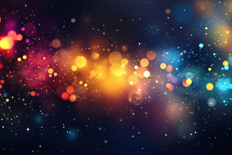 Bokeh and Retro String Lights Background Wallpaper