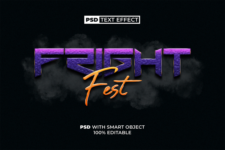 Fright Fest Text Effect Halloween Theme